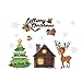 Arbre de Noël wapiti maison cloche stickers muraux décoration de noël pour la décoration intérieure décoration accessoires de décoration stickers muraux