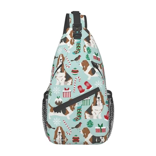 Sac poitrine Basset Hound léger pour marche et voyage mixte