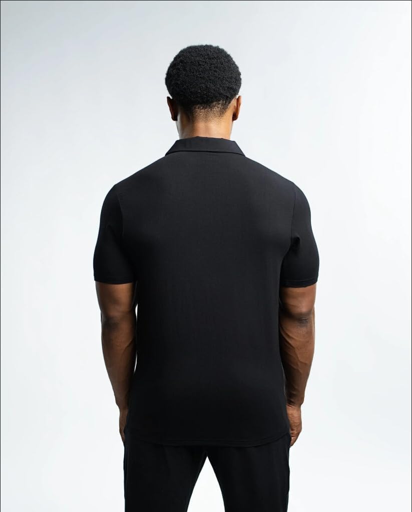 Ekkovision Ekko Blank Polo for Men, Short Sleeve Shirt, Soft, Stretchy, and Breathable Fit