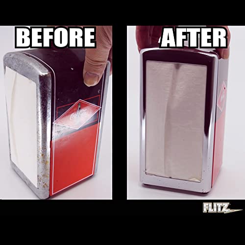 Flitz Multi-Purpose Polish and Cleaner Liquid for Metal, Plastic, Fiberglass, Aluminum, Jewelry, Sterling Silver: Great for Headlight Restoration + Rust Remover, Made in the USA