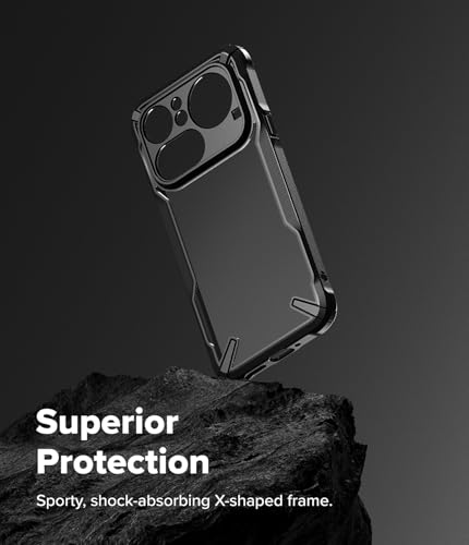 Image of Ringke Fusion-X Compatible with iPhone Series Case Back Cover Transparent Hard Back Soft Flexible TPU Bumper Scratch Resistant Shockproof Protection (Black, Nothing Phone (4a))