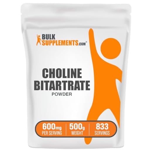 BulkSupplements.com Choline L-Bitartrate Powder - Choline Supplements - Cognitive Support Supplements - Choline Powder - Liver Focus Supplement - Choline Bitartrate Powder (500 Grams - 1.1 lbs)