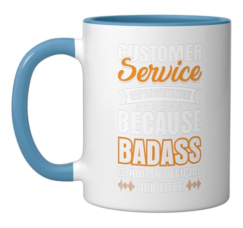 Funny Customer Service CSR Mug Blue/White