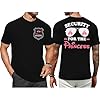 FRYAID Camiseta mágica de equipo de seguridad de princesa para hombre, camisetas de manga corta para papá, fiesta de cumpleaños, viaje familiar