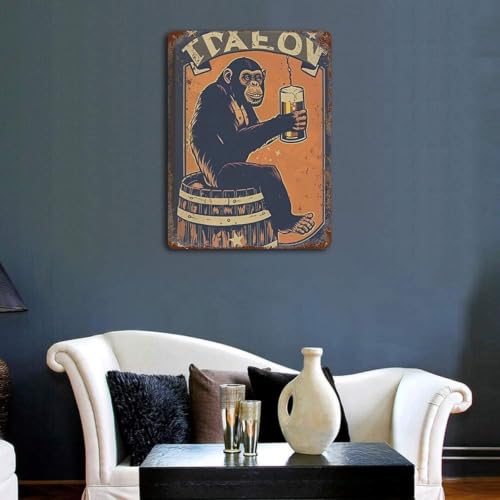 Affiche moderne pour maison et café rétro au design Monkey Beer - 3