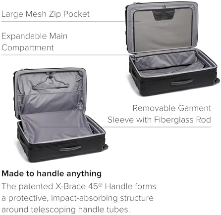 TUMI Alpha Worldwide Trip 확장 가능한 4륜 포장 케이스, 블랙., Alpha 3 Worldwide Trip 확장 — 사진 3