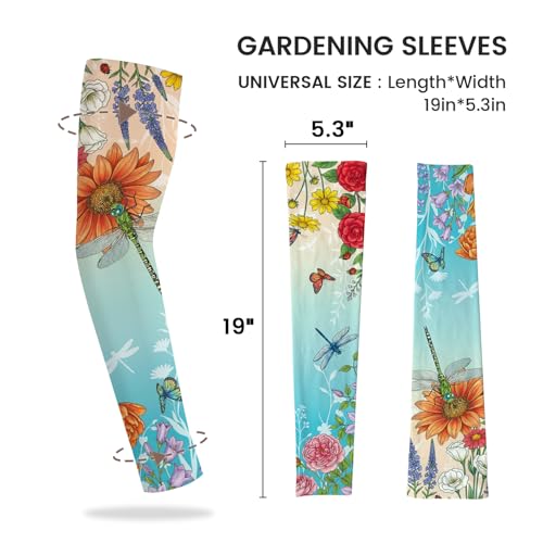 Image of YPHCDO Gardening Sleeves for Women Farm Sun Protection Thorn Proof Cooling Arm Sleeves to Cover Arms for Garden Sports