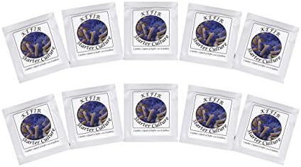 Kefir Starter Cultures - Pack of 10 Freeze-Dried Sachets for Homemade Milk Kefir (10 sachets)