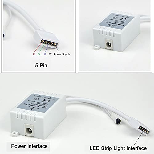 Tira LED RGBWW 5m con control remoto y adaptador 12V 3A miniatura 2