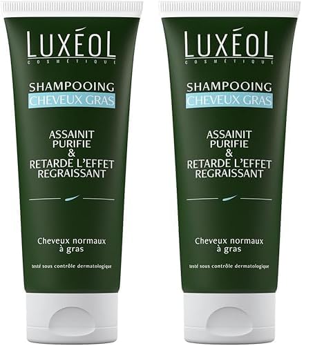 LUXÉOL - Shampooing Cheveux Gras - Assainit & Purifie - Fraîcheur, Douceur & Légèreté - Soin Cheveux Normaux À Gras - 86% D'Ingrédients D'Origine...