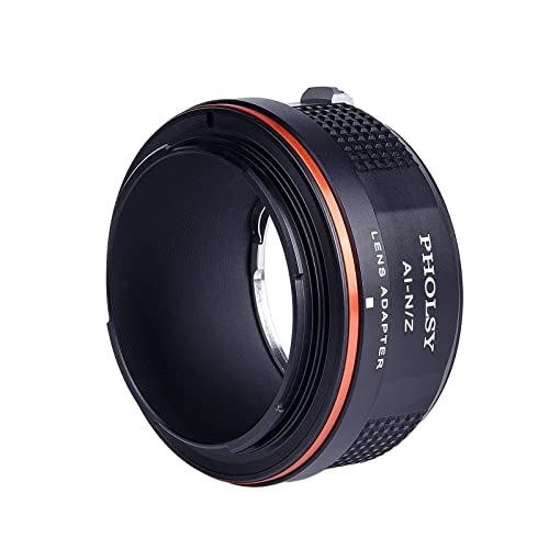 Image of PHOLSY FTZ Lens Adapter for Nikkor AI /F /AIS /AF /AF-I /AF-S Lens Compatible with Nikon F Lens to Nikon Z Mount Camera Body Compatible with Nikon Z fc, Z30, Z9, Z6 II, Z7 II, Z6, Z7, Z5, Z50