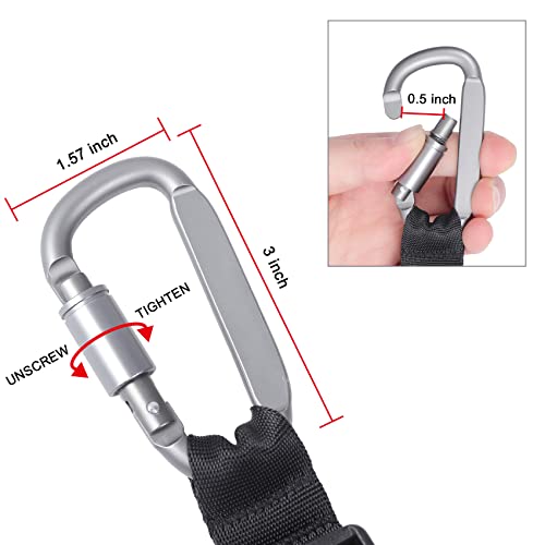 Image of Luggage Straps, Add a Bag Luggage Strap Jacket Gripper Set, Luggage Straps Carry-on Baggage Suitcase Straps Belts Travel Accessories (Black, Hook x2)