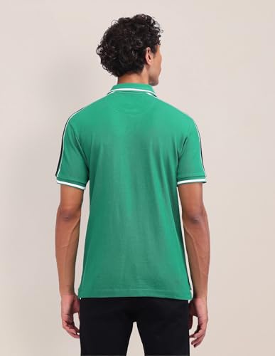 Image of U.S. Polo ASSN. Men's Ribbed Collar Pure Cotton Slim Fit Polo Shirt