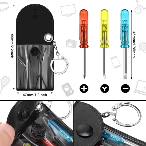 Image of 264 Pcs Mini Screwdriver Tape Keychain Set Multitool Pen Card Father's Gifts Bulk Mini Tool Set for Adult Men Dad (Multicolor)