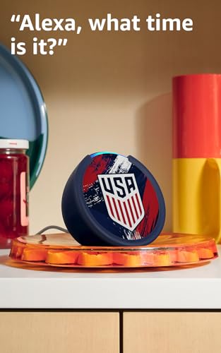Image of Amazon Echo Pop (newest model) | Officially Licensed U.S. Soccer Limited-Edition (Blue)
