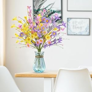 Sggvecsy Artificial Easter Stems 8 Pcs Spring Floral Picks with Forsythia Daisy Twig Branches Easter Berry Picks for Easter Arrangement Centerpiece Easter Celebration Home Vase Decor Sggvecsy Artificial Easter Stems 8 Pcs Spring Floral Picks with Forsythia Daisy Twig Branches Easter Berry Picks for Easter Arrangement Centerpiece Easter Celebration Home Vase Decor