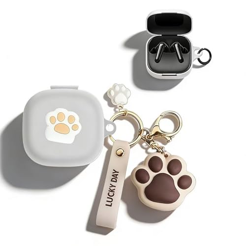 For Anker Soundcore P31i �p �P�[�X �J�o�[ ���� �L�[�`�F�[���t�� �C���z���P�[�X�Ή�: Anker Soundcore P31i �J�o�[ �V���R���ی�P�[�X ���킢��3D���� �����܂܏[�d�\ �ϏՌ�/�h�o/�G�� (�z���C�g)