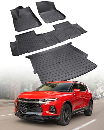 Product Safety Recall N212345450 Accessory Floor Liner May Cause Unintended Acceleration - 2017-2021 Chevrolet Bolt 5 All Weather Floor Mats Cargo Liner for Chevrolet Chevy Blazer 2025 2024-2019 (Gas Only) Waterproof Nonslip Rubber for Base/L/LS/LT/Premier/RS Accessories 2023 2022 2021 2020 Car Rug Cover Protector