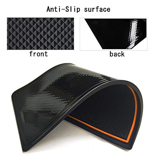 Auovo Anti-Dust Door Mats For 2018 2019 2020 2021 2022 2023 Subaru Crosstrek And 2018-2023 Impreza Gate Door Liners Inserts Cup Console Mats Interior Accessories(Pack Of 14) (Orange) #TOP4