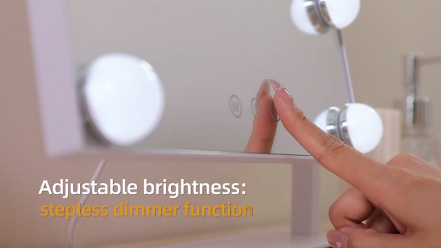 Espejo de maquillaje HIEEY con luces y 9 bombillas miniatura 7