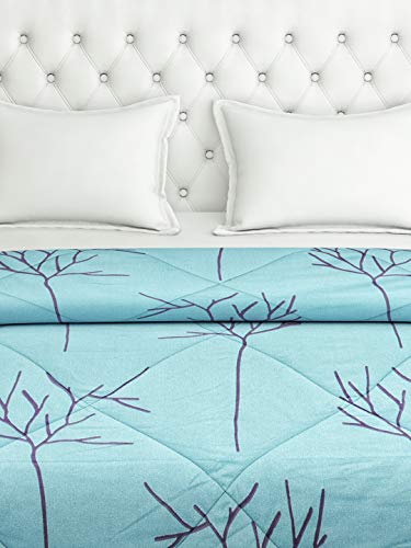 Image of Swayam Double Size AC Comforter | 254 cm X 228 cm | Blue, 150 GSM | Comes with Health Layer : Prevents oozing Out of Fibre