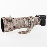 CHASING BIRDS Manteau de protection imperméable camouflage pour objectif Canon RF 100 300 mm F2.8 L IS USM (grille marron, avec Eos R)