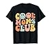 Groovy Retro Cool Moms Club Mom Smile Happy Face Mother's Day T-Shirt