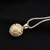 Be In Your Mind Fashion Basketball Pendant Necklace Hip Hop Sports Necklace Stainless Steel Chain Sports Charm Jewelry Decoration for Basketball Fans Lovers Gold #4