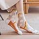 Rbleote 10 Paar Nylon Socken Damen,Feinstrumpfsöckchen,Dünne Transparente Süße Socken,Blumenmuster,Stilvoll und Exquisit,mit Wäschesack,Geeignet für Damen und Mädchen