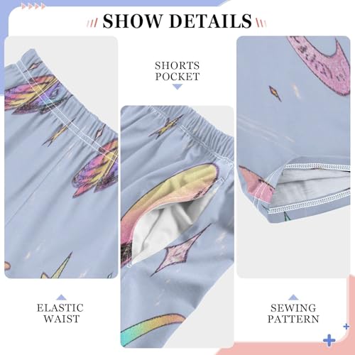 Glitter Planet Space Pajama Pants Soft Lounge Sleepwear PJ Bottoms with Elastic Waist Ages 6–14 Years4