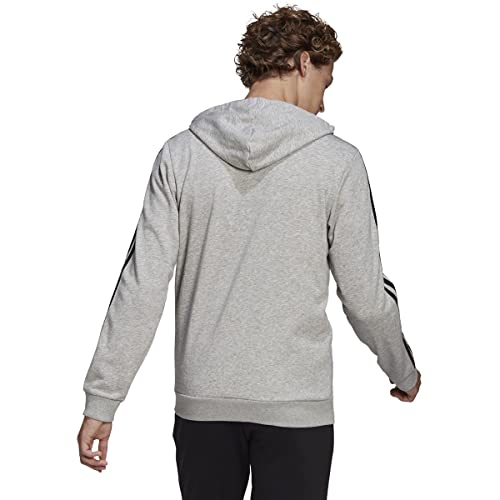 Image of adidas Men's Essentials French Terry 3-Stripes Full-Zip Hoodie