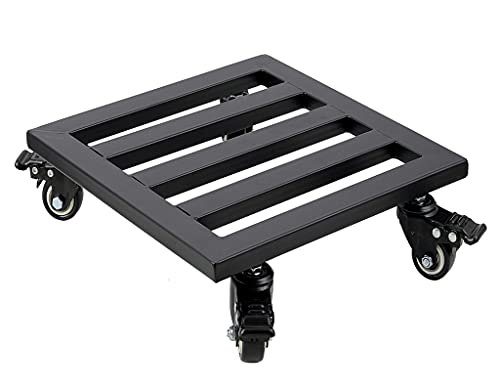 HOME COMPOSER Support pour plantes - Noir - Avec roulettes - 40 cm - Carré - Robuste - Pour l'intérieur et l'extérieur - Charge maximale : 150 kg Cover