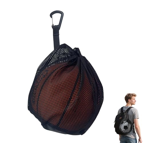 Ballsack,Ballnetz 1 Ball,Basketball Tasche,Basketball Fußball Netztasche,Ball Balltasche,Tragbare FußBallnetz Bag mit Kordelzug,Tennis Volleyball Fußball Rucksack Zubehör für Kinder und Erwachsene