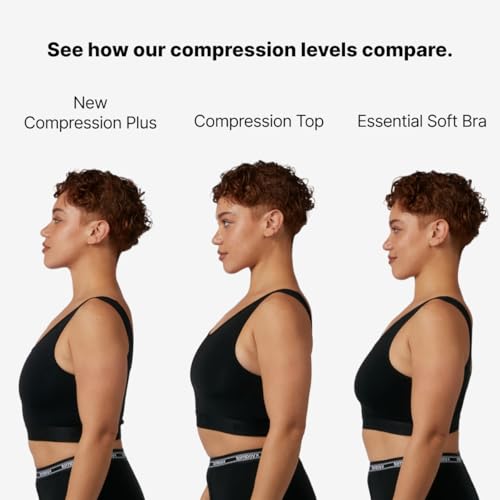 Image of TomboyX Compression Bra Top for Women, Full Coverage Gender Inclusive Bras, Wireless Medium Support Top No Padding Sports Bra