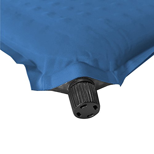 Lightspeed Outdoors Self-Inflating Stadium Seat Cushion with an Integrated Carry Bag (Blue)