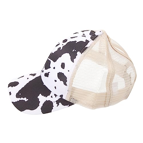 Casquette de baseball queue de cheval vache pour enfants et hommes en polyester