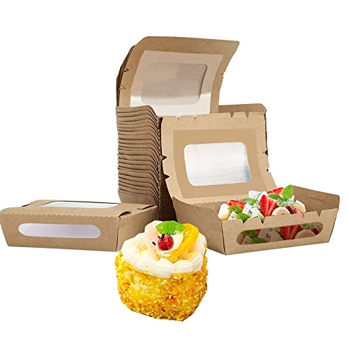 Caja de Cartón Para Envasado de Alimentos, 25 Cajas de Ensalada, Caja de Comida Caliente, a Prueba deFugas, Con Ventana, Utilizada Para Envasar Comida Caliente, Ensaladas, Arroz Frito(760 ml) Cover