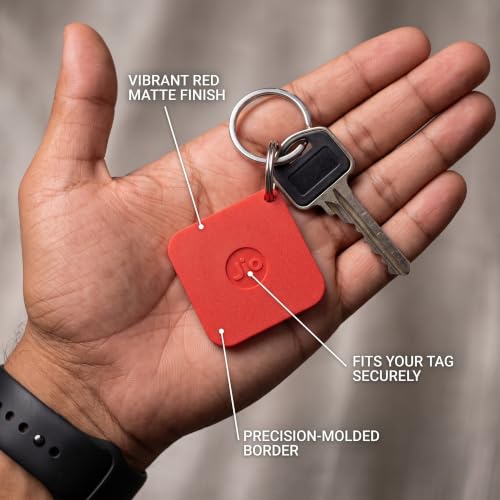 Image of Case for JioTag Air with Keychain Ring, Protective Holder Cover for Jio Tag Tracker, Anti-Lost & Shockproof Accessory for Keys, Luggage, Pets, and Backpacks (1, Blue)