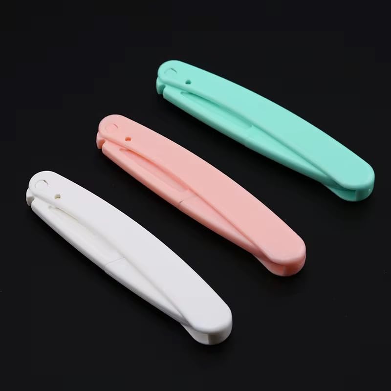 Foldable Face Razors – Precision Facial Hair Trimmers for Women and Men (3-Pack, Assorted Colors)