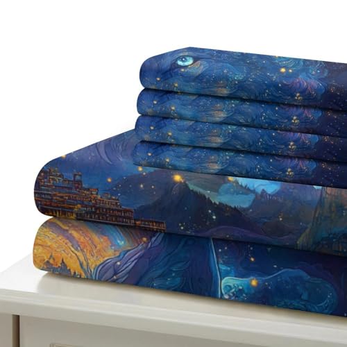 Parure de lit Tour Eiffel 3D microfibre douce lit Queen 228x228cm - 6