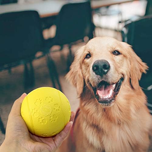 MEKEET Dog Toy Dog Treat Toy Ball,Dog Puppy Treat Dispensing Toy Rubber Toy Ball for Pet Dog Puppy Exercise Game Puzzle Ball IQ Training ball.(Blue)