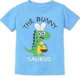 Easter Day Outfits Gift Dino Bunny Egg Short Sleeve Tee Tops for Toddler Boy Girl's Kids 100% Cotton Clothes Tshirt 4T