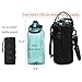 Tactical Molle Water Bottle Pouch 6L/170 oz Columnar EDC Bag Holder with Shoulder Strap and Handle (Black)