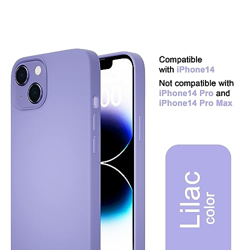 Image of amazon basics Liquid Silicone Case for iPhone 14 | Shockproof, with Drop and Camera Protection | Soft Microfiber Lining Inside| Silicone Cover for iPhone 14 - Lilac