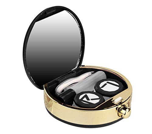 Mini Contact Lens Case Box Container Holder Box - Black