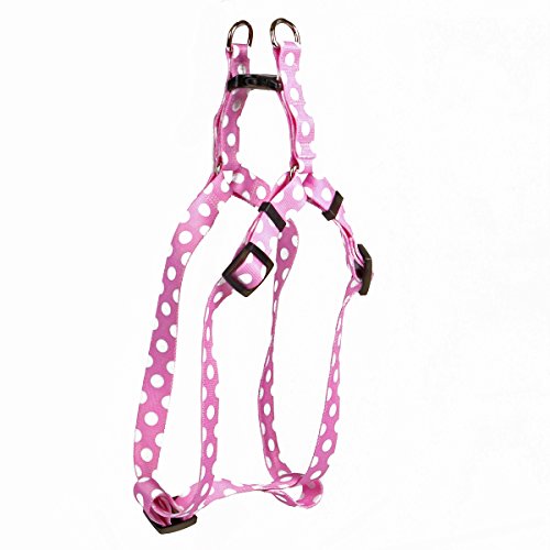 Image of Yellow Dog Design Watermelon Polka Dot Step-in Dog Harness-Medium-3 /4 and fits Chest 15 to 25 inch
