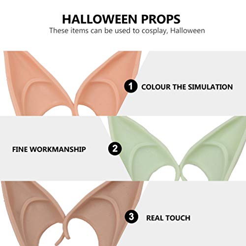 ABOOFAN 5 pares de orelhas de elfo, acessórios para cosplay de Halloween, baile de máscaras, orelhas