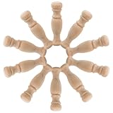 Toddmomy 10 pezzi Colonne Romane in Legno Non Verniciato per Scale e Arredamento Pilastri Decorativi Stile Miniatura per Casa delle Bambole Supporto Stabile e Design Elegante