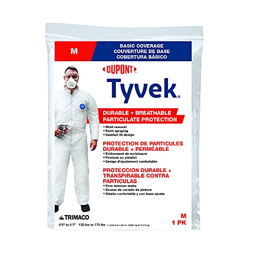 Trimaco Dupont Tyvek Painter's Heavy-Duty Coveralls, White, Medium,14121 #TOP11