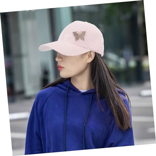 Gorra de béisbol de mariposa con diamantes sombrero de verano para mujer 7
